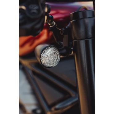 Cult-Werk Nightster Blinker Halterung set. vorne. schwarz – 22-26 Nightster RH975; 23-26 RH975S Nightster S