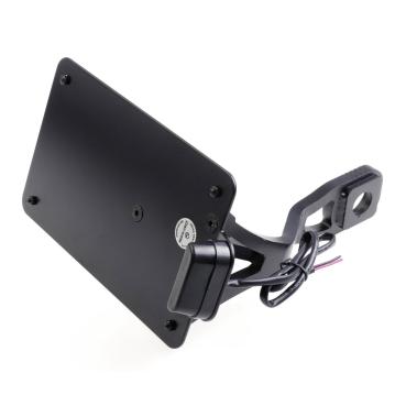 Cult-Werk seitlicher Kennzeichenhalter, schwarz, Frankreich 210 × 130 mm – Indian Scout, Baujahre 2015–2021