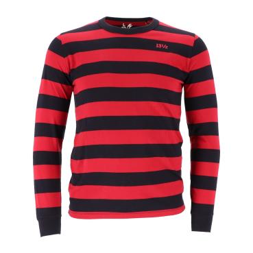 13 1/2 Behind Bars long sleeve red/black, Size M