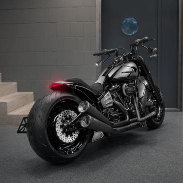 Killer Custom, Monarch 2" fat bar. 4" rise Lenkrad für Harley-Davidson® 82–24 H-D mech. & e-Gas (ausgenommen 88–11 Springer) mit 1,25" I.D. Risern. Ausgenommen Modelle mit hydraulischem Kupplungsgeberzylinder