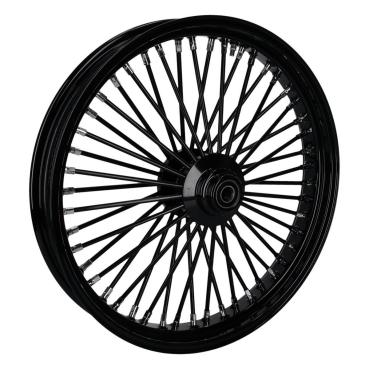 MCS radial 48 fat spoke front wheel 3.50 x 23 SF black – 04-05 FXDWG