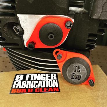 9Finger Fabrication Evo/Twin Cam Einlasskanal-Abdeckungsset