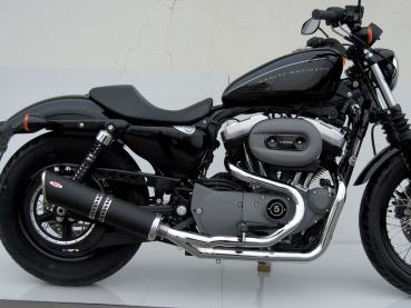 Hitzeschutz Cover Schwarz oder Chrom für Racing Schalldämpfer - SPORTSTER 883-1200 BJ. 2017 BIS 2020