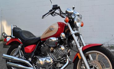 MCJ - 2 in 2 Royal in Chrom oder Schwarz mit Endkappen wählbar - YAMAHA VIRAGO 750