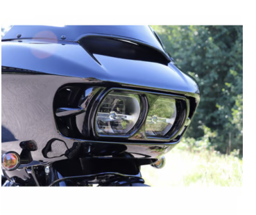 Cult-Werk FLTR headlamp trim ''Bad Look''. mattschwarz – 15-23 FLTR Road Glides (excl