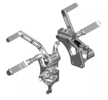 Rick’s Motorcycles – vorverlegte Fußrastenanlage. AK47. STD. poliert – 18-26 Softail