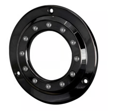Rick’s Motorcycles – Kupplungsdeckel 'Porthole'. glänzend schwarz – 70-98 Big Twin (NU)