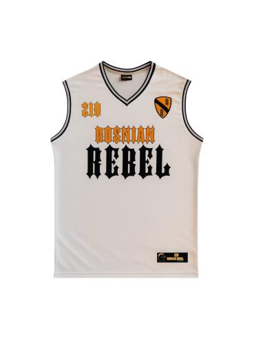 Bosnian Rebel Basketball Trikot White/Black - Bosna i Hercegovina Dres Kosarka