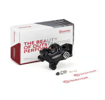 Brembo 484 Spezial-Bremssattel zum Anschrauben kontrastierendem Brembo-Logo. Vorne rechts. Schwarz für Harley-Davidson 00-14 Softail (Excl. FXSTS); 00-17 Dyna; 00-07 FLT/Touring; 00-13 XL Sportster; 02-05 V-Rod (Excl. VRSCR) (NU)