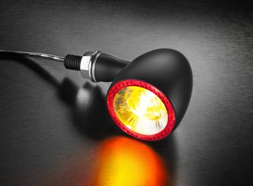 Bullet 1000® DF - LED Blinker 3 in 1, schwarz, hinten beidseitig