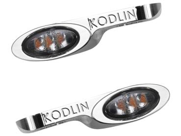 Universal Elypse Front Turn Signals Chrome Smoke LED