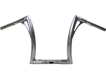 380 Tall Flow Bar Super Fat Handlebar for Road Glide with 1 1/4" Clamp Diameter 3-Hole Raw 1,4" Throttle By Wire