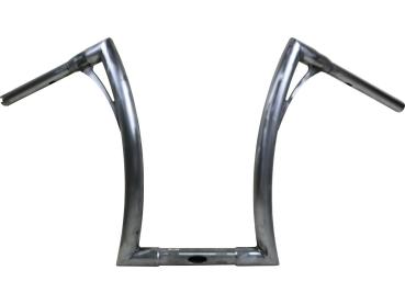 430 Extra Tall Flow Bar Super Fat Handlebar for Road King with 1 1/4" Clamp Diameter 3-Hole Raw 1,4" Throttle By Wire