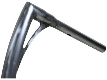 430 Extra Tall Flow Bar Super Fat Handlebar for Road King with 1 1/4" Clamp Diameter 3-Hole Raw 1,4" Throttle By Wire
