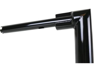 2" Str8UP Handlebar for Softail Tall (380mm), Width Lower Tube 260 mm Black Powder Coated Hydraulic Clutch Throttle By Wire