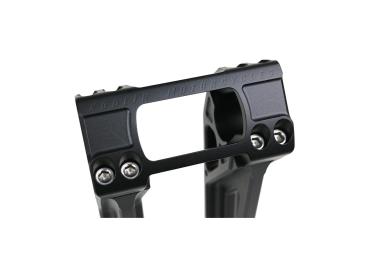 10" Fastback Risers for OE Digital Speedometer Black 1" Anodized