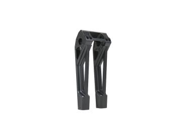 8" Fastback Risers for OE Digital Speedometer Black 1" Anodized