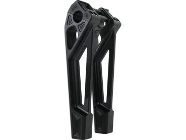 10" Universal Fastback Risers Black Anodized 1"