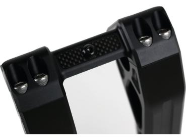 6" Universal Fastback Risers Black Anodized 1"