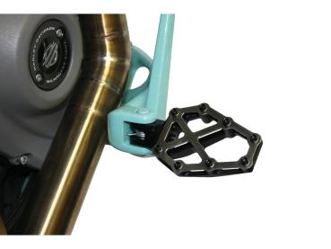 Next Level NXL Footpegs Brushed Stainless Steel Cover Black Anodized