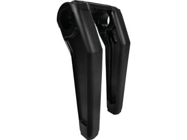 Performance Club Style Riser Kit 7" Height, 1 1/4" Handlebar Clamp without Instrument Black Satin