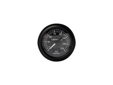 Luftfahrwerk Legend Air Fairing Mounted PSI Gauge in schwarz oder chrom, white face Air Pressure Gauge White face
