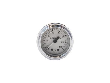Luftfahrwerk Legend Air Fairing Mounted PSI Gauge in schwarz oder chrom, white face Air Pressure Gauge White face