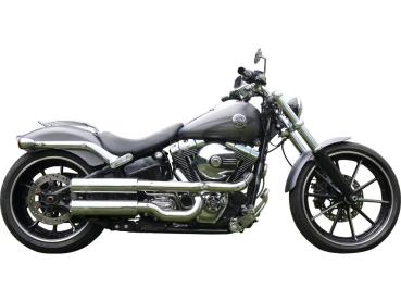 BSL Fat Tommy Headers Hitzeschild chrome glatt Chrome – 11-16 Softail