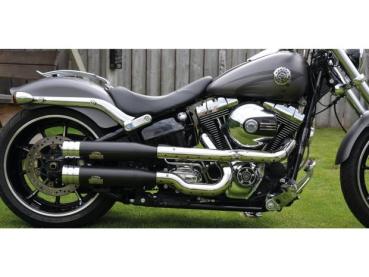 BSL Fat Tommy Headers Hitzeschild chrome hole Chrome – 11-16 Softail