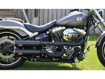 BSL Fat Tommy Headers Hitzeschild schwarz hole schwarz – 11-16 Softail