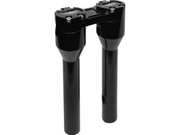 8" Clubstyle Straight Risers With Black Clamp Black 1"