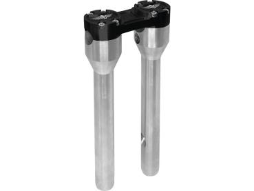 12" Clubstyle Straight Risers With Black Clamp Silver 1"