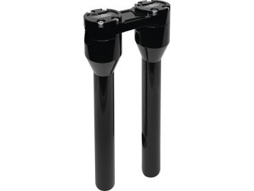 12" Clubstyle Straight Risers With Black Clamp Black 1 1/4"