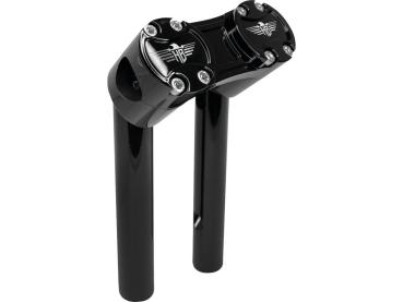 6" Clubstyle Pullback Risers With Black Clamp Black 1 1/4"