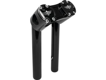8" Clubstyle Pullback Risers With Black Clamp Black 1 1/4"