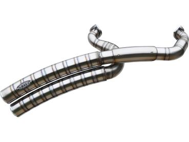 BSL Exhaust Rainbow Down Under Snake on the Road Exhaust System , Raw Smooth Heat Shield, Polished Smooth End Cap, Outline 70 mm - BSL Auspuffanlage für Harley Davidson 18-20 FLFB, 18-19 FXBR, 19-20 FXDRS 114, 18-20 FXBRS 114, 18-20 FLFBS 114, 18 FXBRS 11