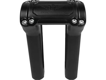 Performance Club Style Riser Kit 9" Height, 1 1/4" Handlebar Clamp without Instrument Black Satin