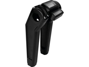 Performance Club Style Riser Kit 9" Height, 1 1/4" Handlebar Clamp for Digital Instrument Black Satin