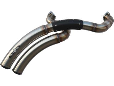 BSL Exhaust Rainbow Down Under Exhaust System , Black Hole Heat Shield, Black Smooth Endcap, Outline 2,5" - BSL Auspuffanlage für Harley Davidson 07-16 Dyna
