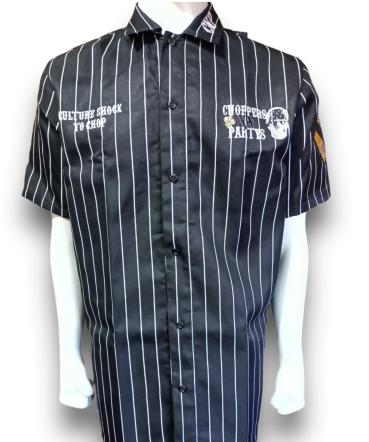 Choppers n Partys Striped Black/White Hemd