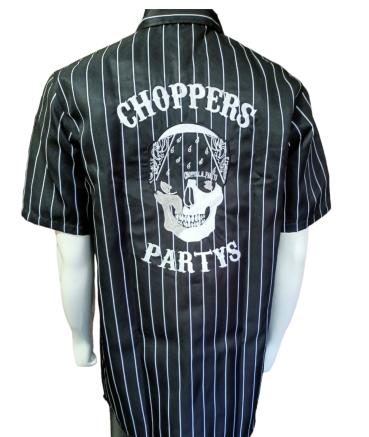 Choppers n Partys Striped Black/White Hemd
