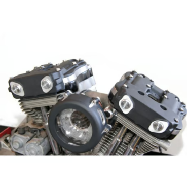 EMD, WTF 'XR style' rocker cover. Black Cut für Harley-Davidson® 86-03 (NU) XL Sportster Pro Stück