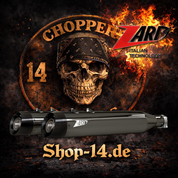 Zard - Inox Touring slip-on mufflers. Matte black - für Harley-Davidson® 21-23 FLT/Touring with 107/114/117" Auspuffanlage Auspuff