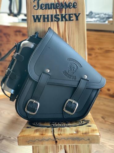 Choppers n Partys Softail Schwingentasche mit Flaschenhalter Ledertasche Tasche Seitentasche