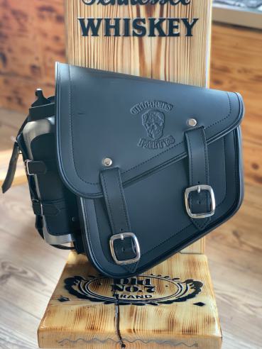 Choppers n Partys Softail Schwingentasche mit Flaschenhalter Ledertasche Tasche Seitentasche