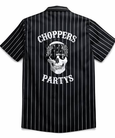 Choppers n Partys Striped Black/White Hemd