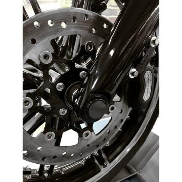 Killer Custom, front axle cover Satz. Gloss schwarz – 2018–2026 · Softail (ausgenommen FXDR; FXFB; FLSB; FXLRS mit inverted forks)