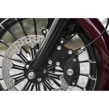 Killer Custom, front caliper extension Halterung for 13" rotor – 2008–2026 · FLT/Touring (ausgenommen 23-25 FLTRXSE; 24-25 FLTRXSTSE; 23-25 FLHXSE); 09-25 Trikes