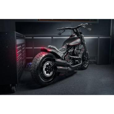 Killer Custom, 'Back Saver' Raked T-Bar Mega Lenker 6" – 2073–2024 · H-D mit 3.5" riser mount hole spacing (ausgenommen hydraulic clutch models)