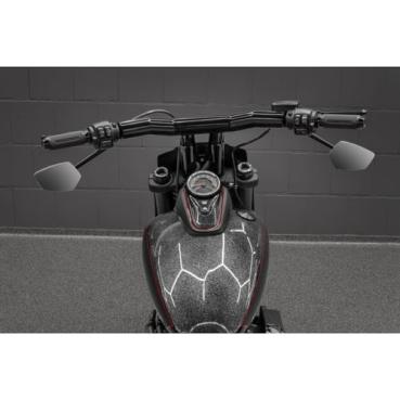 Killer Custom, 'Back Saver' Raked T-Bar Mega Lenker 8" – 2073–2024 · H-D mit 3.5" riser mount hole spacing (ausgenommen hydraulic clutch models)